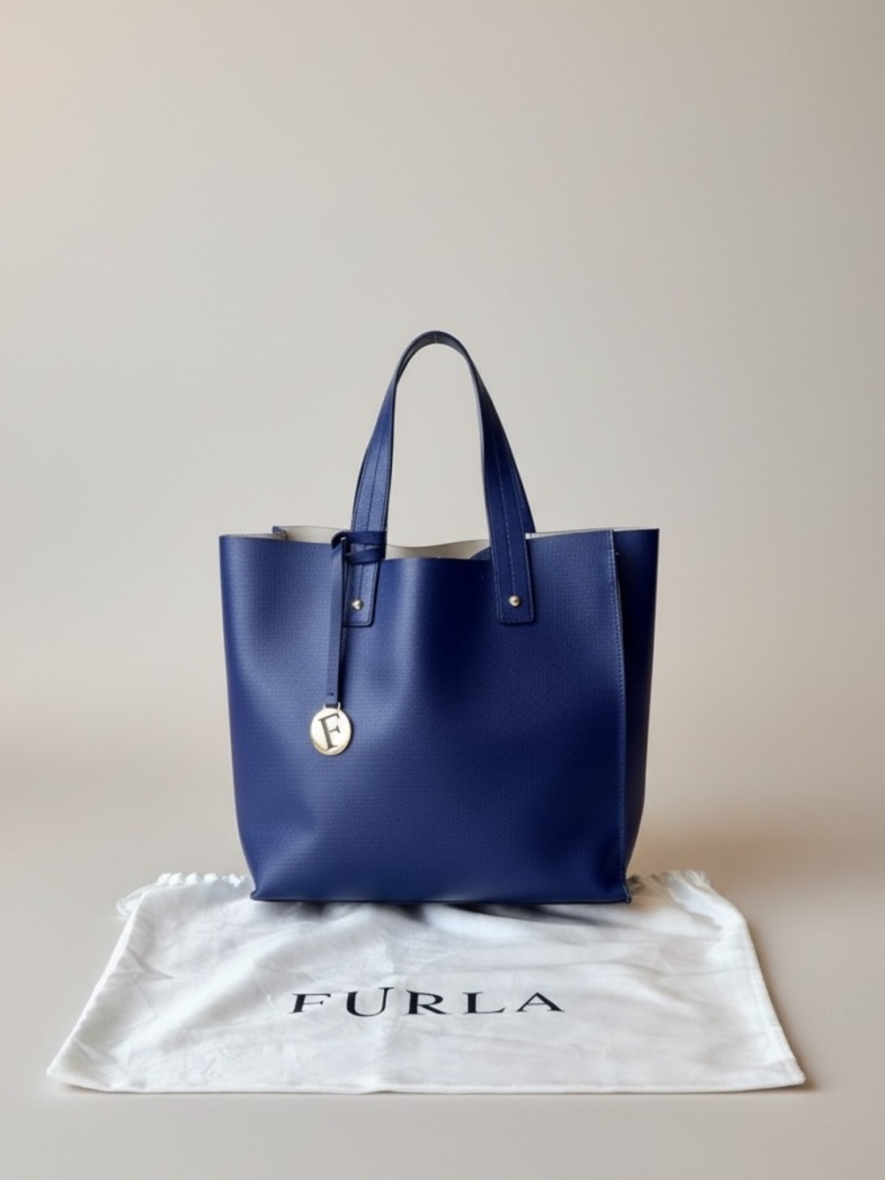 Furla Asymmetrical Leather Tote Bag model G6517 includes branded dust bag!!